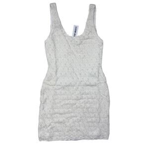 Steve Madden Womens Size Large Malia Sleeveless Lined Dress, Pristine Ivory